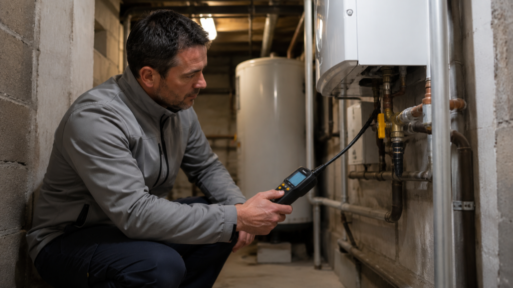 Diagnostic gaz dans une chaufferie normande